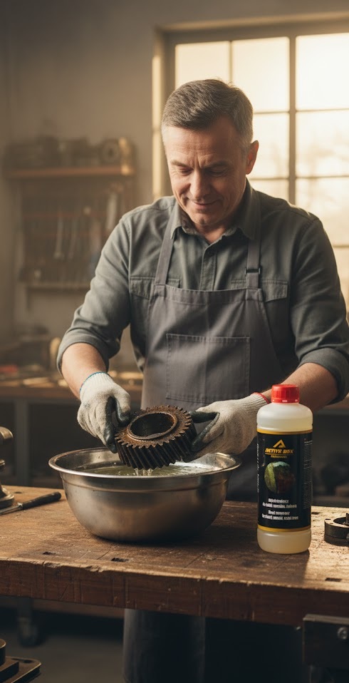 Odrdzewiacz profesjonalny do stali żeliwa metalu 1 litr AKTIVE BOX AB1202 - obrazek 7