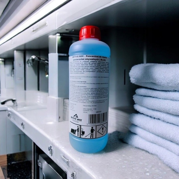 Koncentrat do mycia podłóg i wszystkich powierzchni zmywalnych 1 litr AKTIVE BOX BLUE AB1212 - obrazek 3