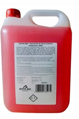 Koncentrat do czyszczenia urządzeń sanitarnych i łazienek 5 litrów (anty-kamień, rdza, osady) AKTIVE BOX AB1216
