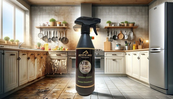 Skuteczny środek do czyszczenia kuchni 500 ml (blaty, kuchenki, zlewy) AKTIVE BOX Kitchen Clean AB1217 - obrazek 7