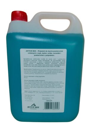 Profesjonalny płyn do szyb, luster, szkła i powierzchni z połyskiem 5 L (bez smug, szybkoschnący) AKTIVE BOX AB1225